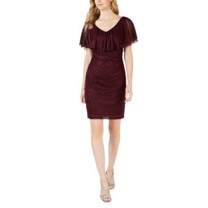 NWT Connected Apparel Sparkle Cocktail Dress Red